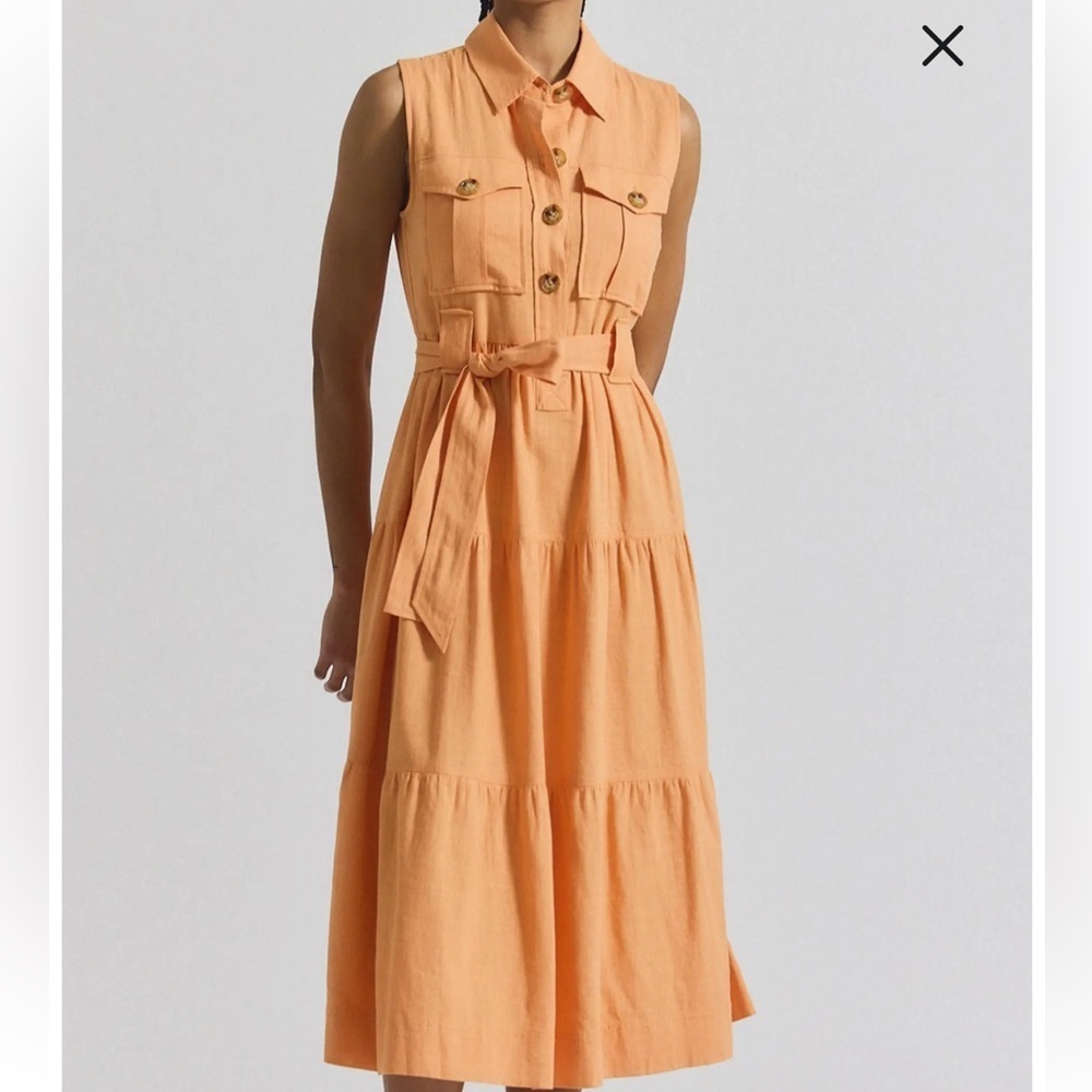 Derek Lam Peach Midi Dress